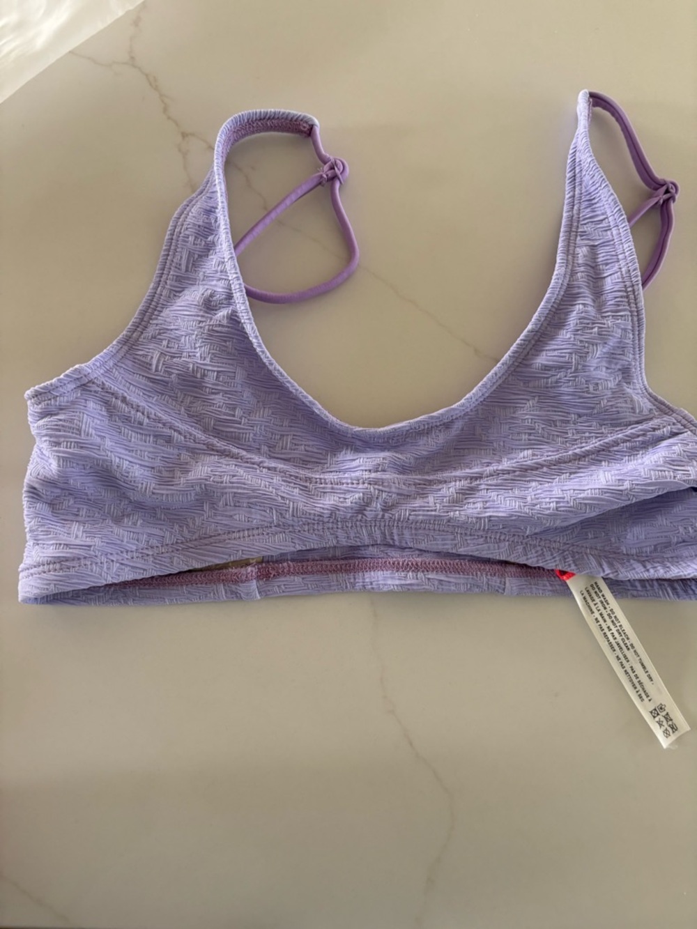 Free People Lilac Textured Bikini Top